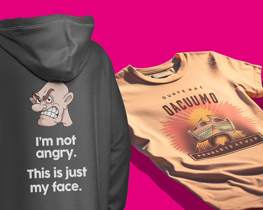 Custom branded apparel including t-shirts and jackets