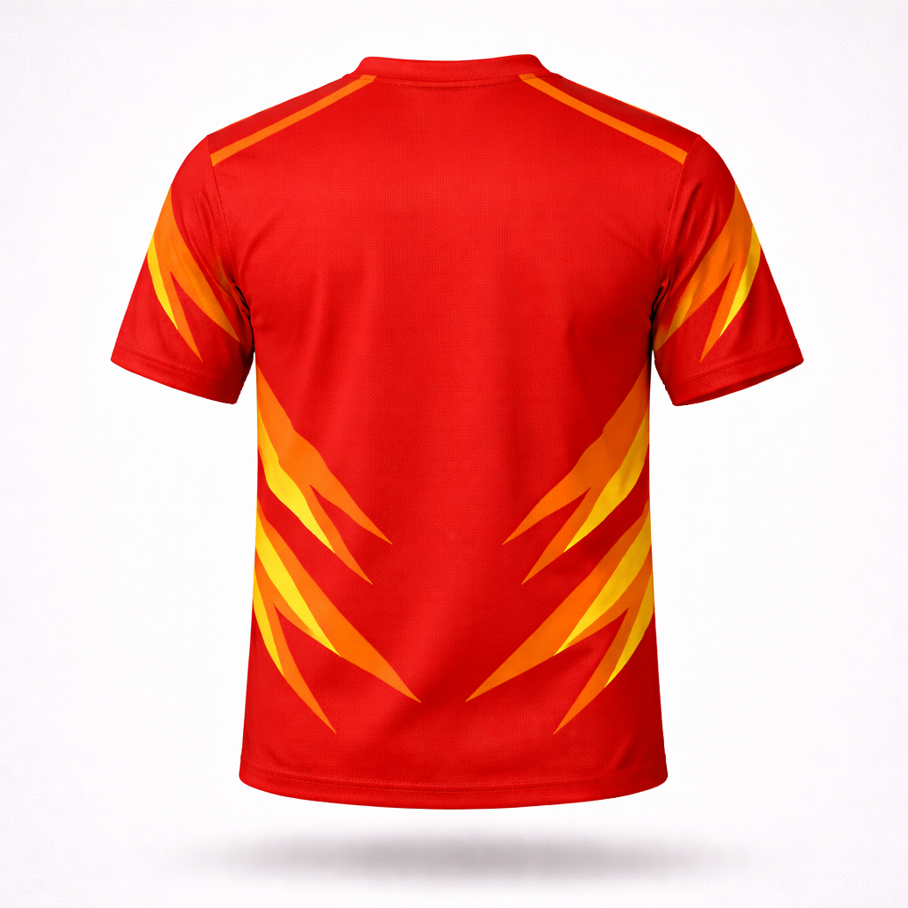 Red Soccer Jersey - Back